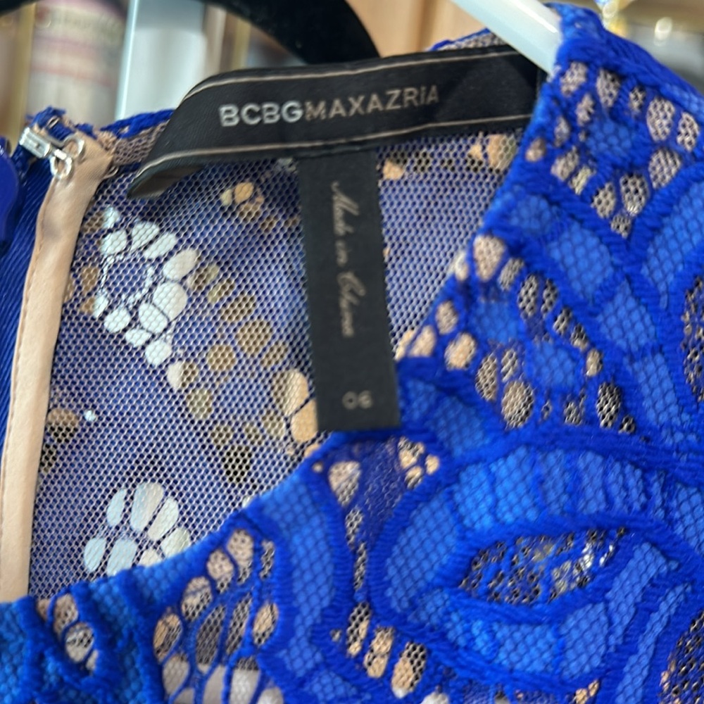 BCBGMAXAZRIA Blue Lace Dress - Picture 4 of 6